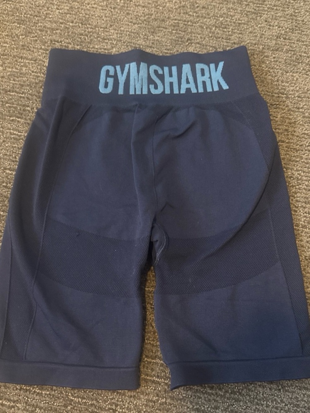 Gymshark Navy Blue High-Waist Seamless Bike Shorts
